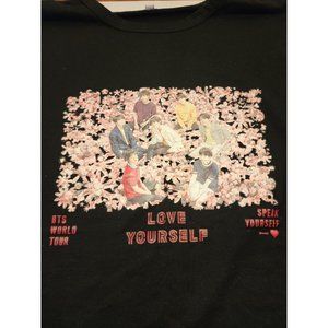BTS Love Yourself Speak Yourself World Tour Merch t-Shirt Black XL preowned